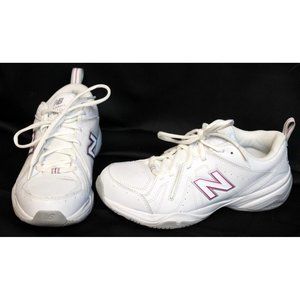 New Balance Women's White Purple Logo Athletic Sneakers size 8.5 Memory Foam